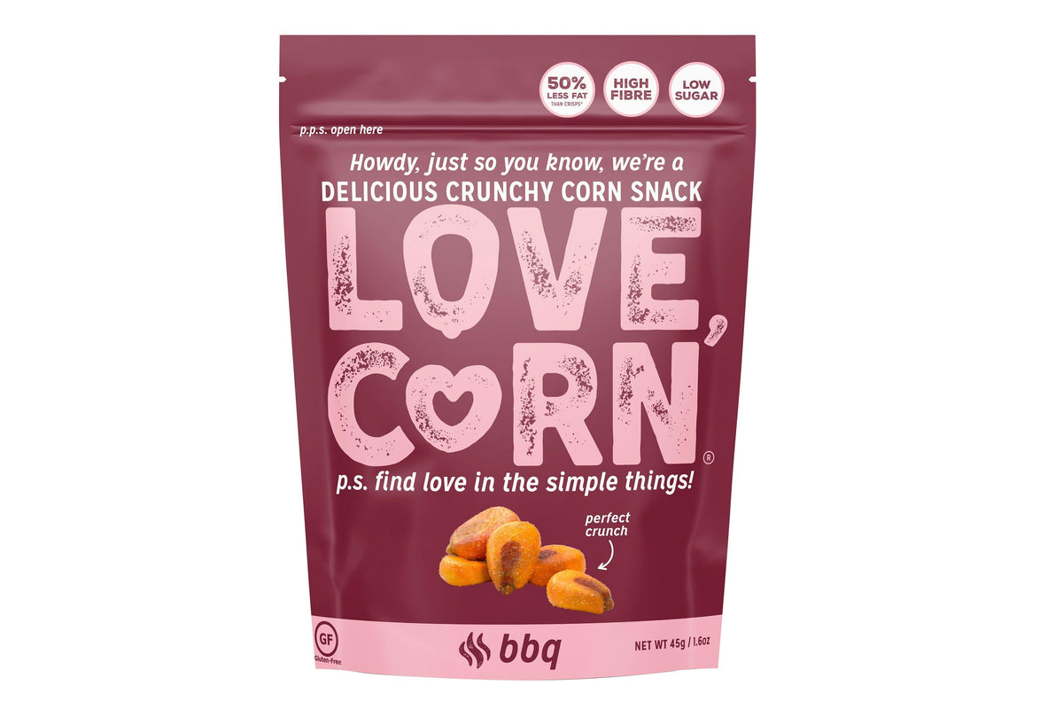 Love Corn Smoked BBQ Crunchy Corn 45g - 10 Pack