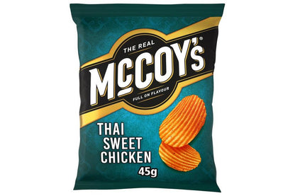 McCoy's Ridge Cut Thai Sweet Chicken Crisps 45g - Box of 36