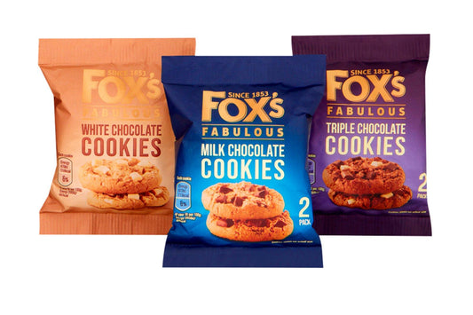 Fox's Chunkie Cookies Twinpacks - 3 Varieties - Individually Wrapped (Box of 48)
