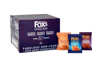 Fox's Chunkie Cookies Twinpacks - 3 Varieties - Individually Wrapped (Box of 48)