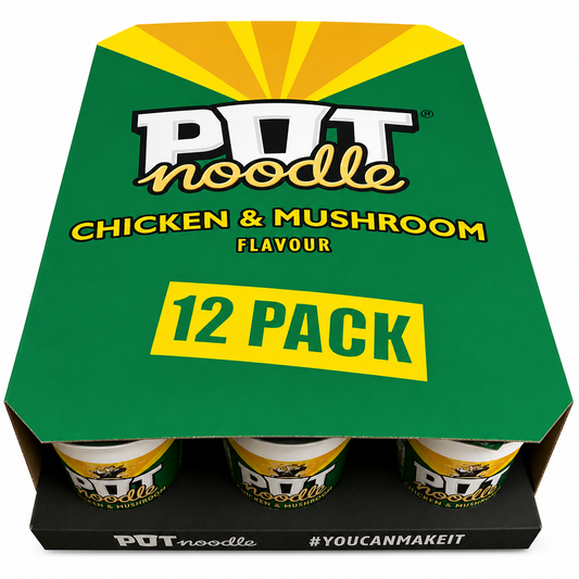 Pot Noodle Chicken & Mushroom Instant Noodles – 90g – Pack of 12