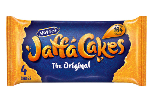 McVitie's Jaffa Cakes - Individually Wrapped 4-Pack Snack Packs (Box of 20)