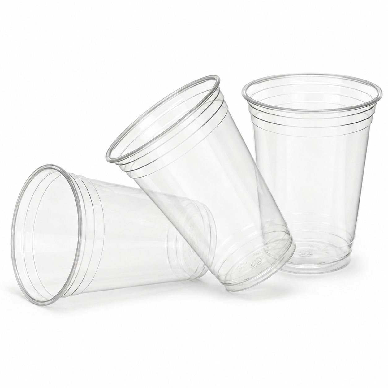14oz Clear Plastic Cold Cups - rPET Smoothie Cups - Case of 1000