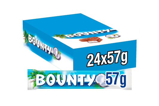 Bounty Chocolate Bars - 57g (Box of 24)