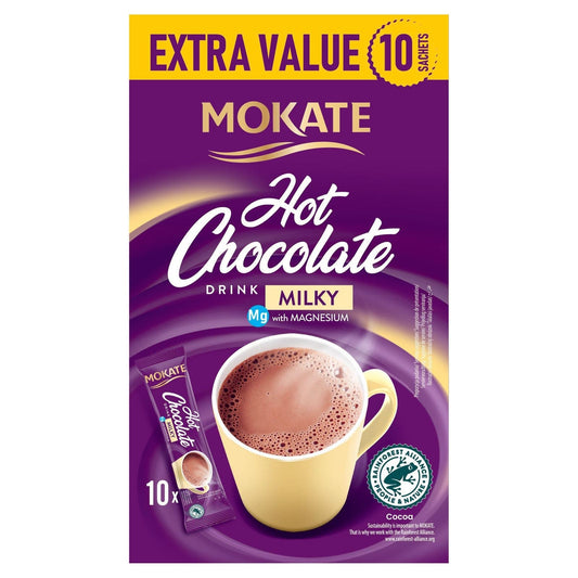Mokate Instant Hot Chocolate Sachets - 100 Pack (10 x 10)