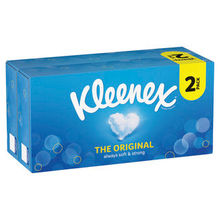 Kleenex Original Facial Tissues 3Ply - Twin Pack (2 x 64 Tissues)