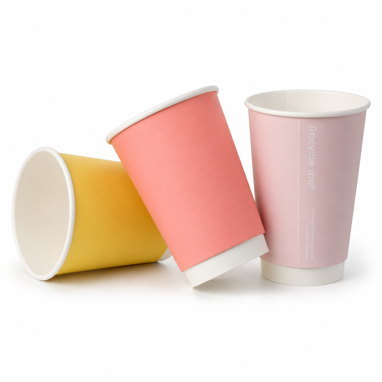 16oz Confetti Mixed Colour Double Wall Hot Cups - Case of 500