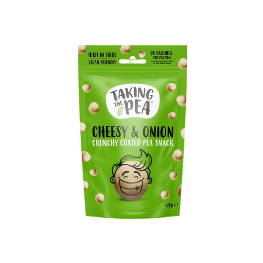 Taking The Pea Cheesy & Onion Crunchy Coated Peas - 125g (Box of 7)