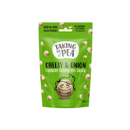 Taking The Pea Cheesy & Onion Crunchy Coated Peas - 125g (Box of 7)