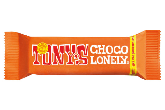 Tony's Chocolonely Milk Chocolate Caramel Sea Salt 35g Bar (Box of 35)