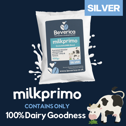 Beverica Milkprimo Silver Granulated Milk Powder Blend - 500g (Case of 10)