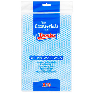 Spontex Essentials All Purpose Cleaning Cloths - Pack of 10