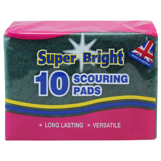 Super Bright Scouring Pads - Pack of 10
