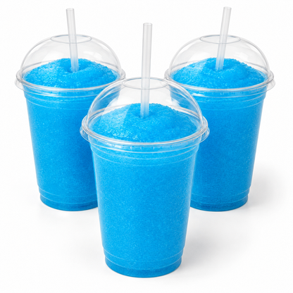 12oz Slush Cup Domed Lids with Straw Hole - rPET - Case of 1000