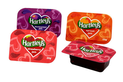 Hartley’s Assorted Individual Jam Portions – 20g – Pack of 100