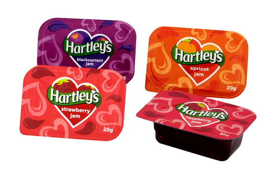 Hartley’s Assorted Individual Jam Portions – 20g – Pack of 100