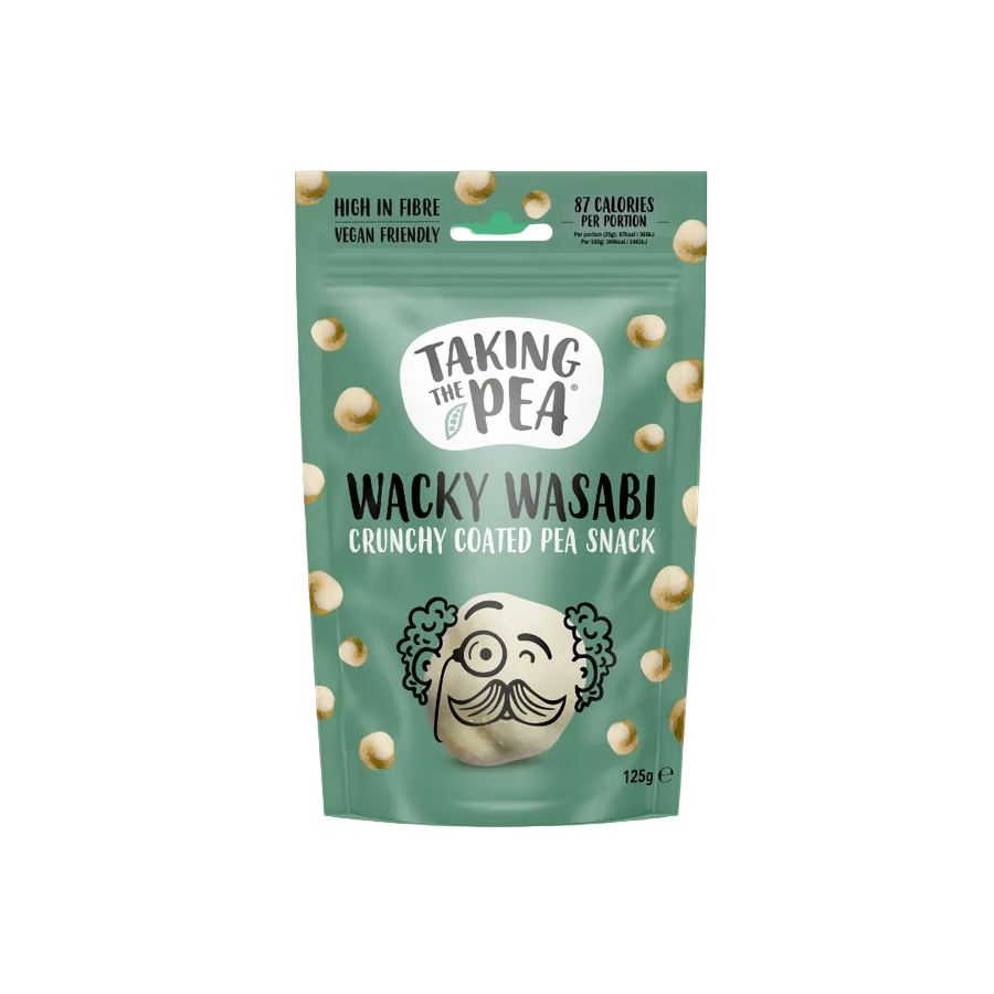 Taking The Pea Wacky Wasabi Crunchy Coated Peas - 125g (Box of 7)