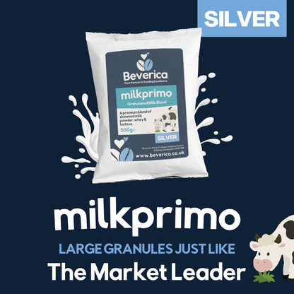 Beverica Milkprimo Silver Granulated Milk Powder Blend - 500g (Case of 10)