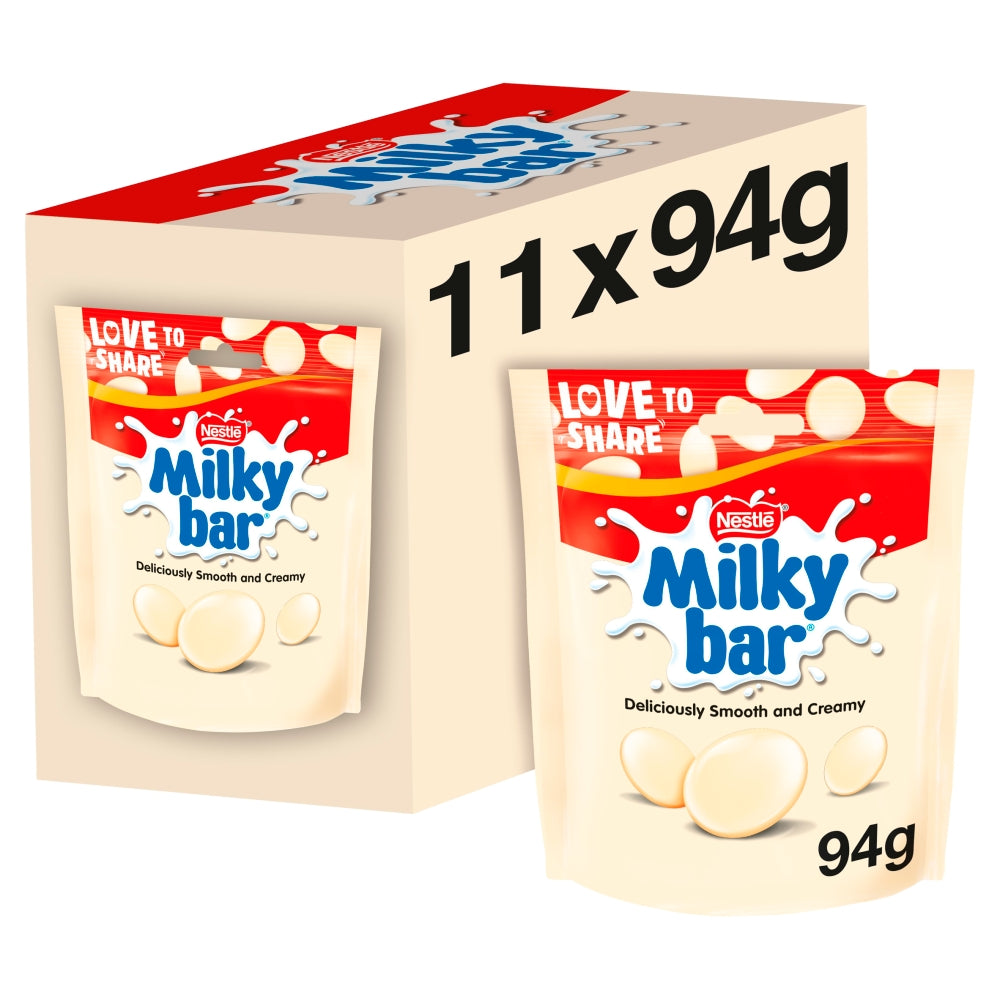 Nestle Milkybar Buttons Sharing Pouch Bag - 94g (Pack of 11)