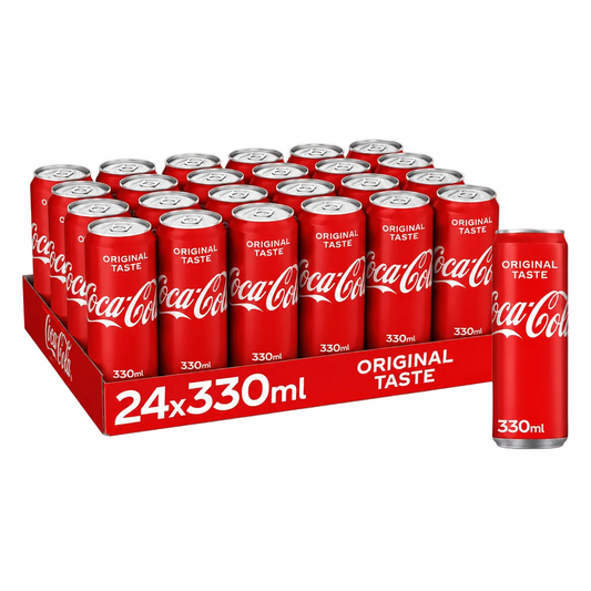 Coca-Cola Original Taste - 330ml Sleek Cans Irish Import (Case of 24)