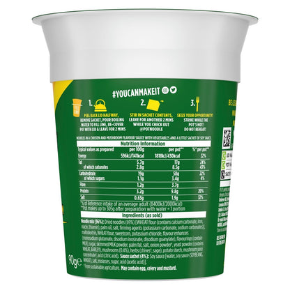 Pot Noodle - Chicken & Mushroom Flavour - 90g (Pack of 12)