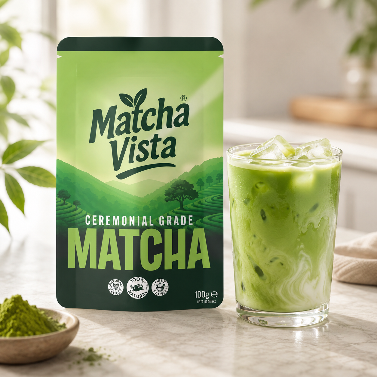 Matcha Vista Ceremonial Grade Matcha Powder - 100g