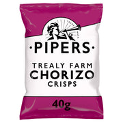 Pipers Kirkby Malham Chorizo Crisps 40g - (Box of 24)