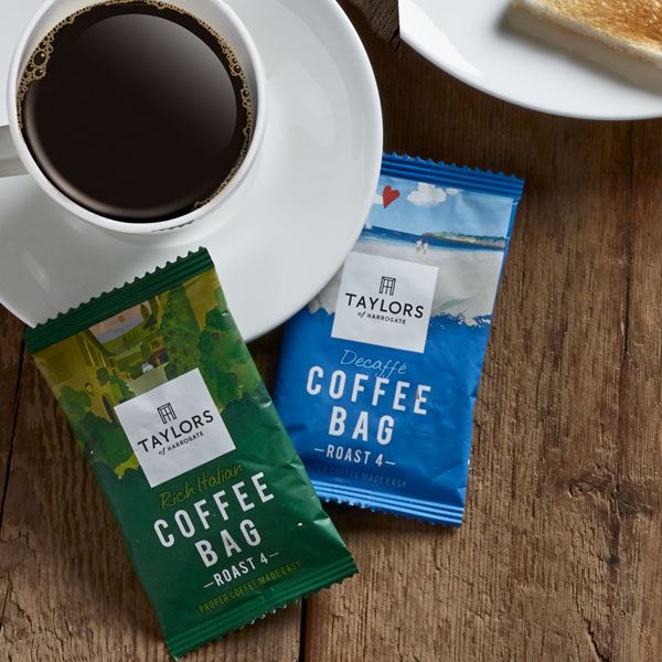 Taylors of Harrogate Decaf Coffee Bags - Individually Wrapped Box of 80