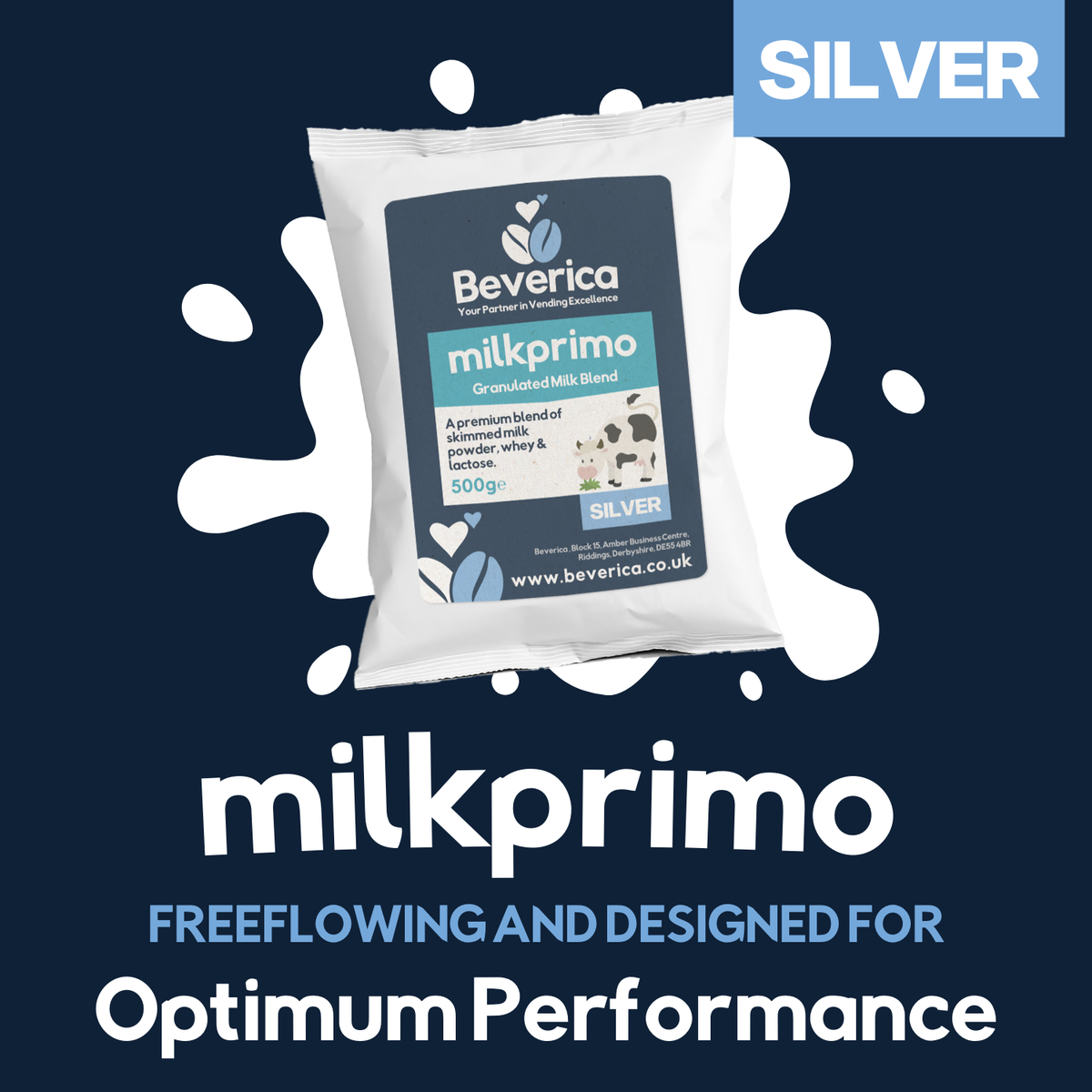 Beverica Milkprimo Silver Granulated Milk Powder Blend - 500g