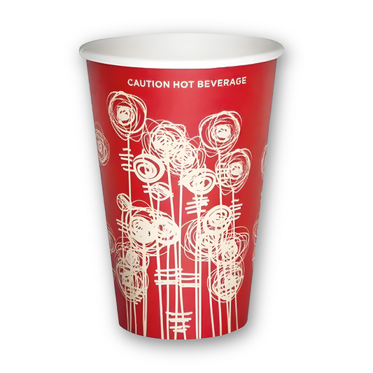 9oz 'Swirl' Paper Vending Machine Cups - 73mm Diameter - (Box of 1000)