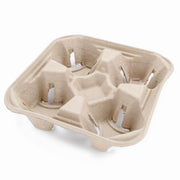 Paper Pulp Four Cup Carry Tray - Pack of 90