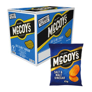McCoy's Ridge Cut Salt & Vinegar Crisps 45g - Box of 36