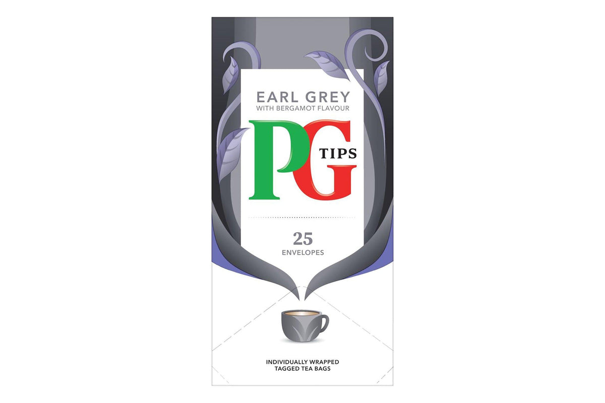 PG Tips Earl Grey Individually Wrapped Envelope Tea Bags – 25 Pack