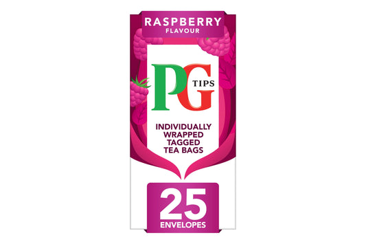 PG Tips Herbal: Raspberry Envelope Tea Bags - (Box of 25)