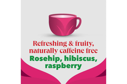 PG Tips Raspberry & Rosehip Individually Wrapped Envelope Tea Bags – 25 Pack