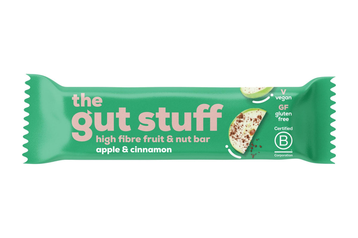 The Gut Stuff Apple & Cinnamon High Fibre Bar 35g - Box of 12