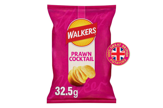 Walkers Crisps: Prawn Cocktail - 32.5g (Box of 32)