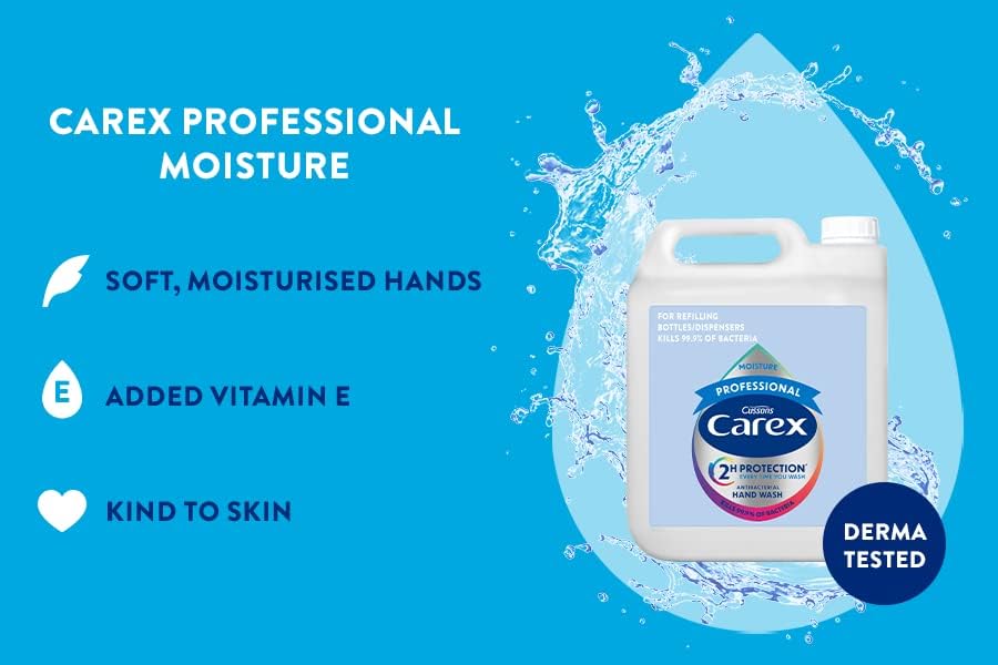 Carex Professional Moisture Plus Antibacterial Handwash - 5 Litre
