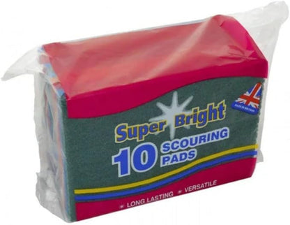Super Bright Scouring Pads - Pack of 10