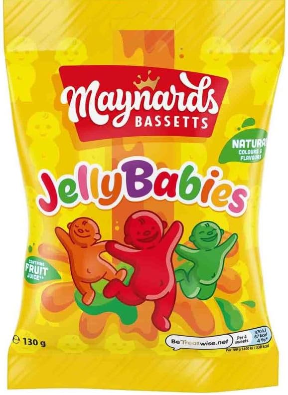 Maynards Bassetts Jelly Babies - 130g (Pack of 10)