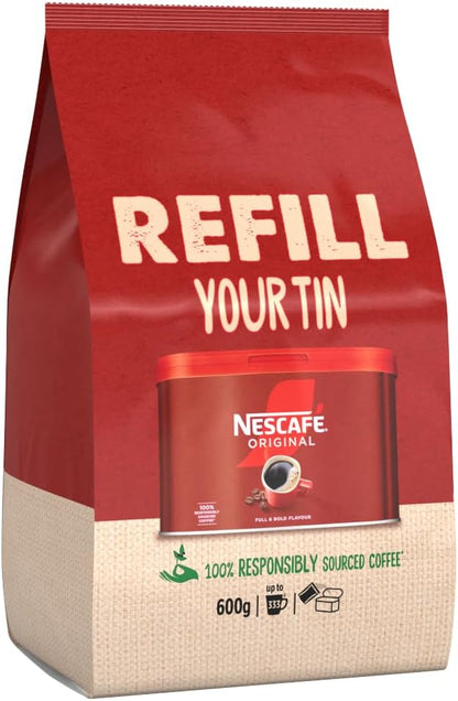 Nescafé Original Instant Coffee Granules Refill Bag 600g