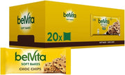 Belvita Breakfast Biscuits Soft Bakes Choc Chips - 50g (Box of 20) Individually Wrapped Cereal Bars