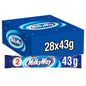 Milky Way Nougat & Milk Chocolate Twin Pack Snack Bar 43g (Box of 28)