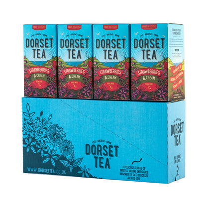 Dorset Tea Strawberries & Cream Individually Wrapped Envelope Tea Bags – 20 Pack