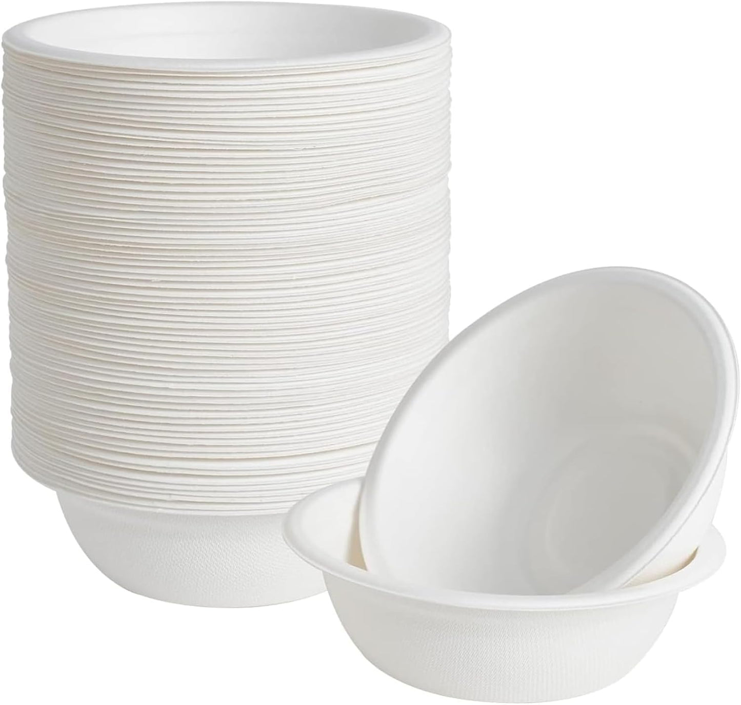 16oz Bagasse Round Bowls - Pack of 125