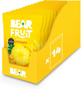 BEAR Fruit Dried Pineapple Packs - Gently Baked Fruit - Healthy - Vegan - 35g (Box of 14)