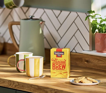 Yorkshire Tea Malty Biscuit Brew Tea Bags - Pack of 4 x 40