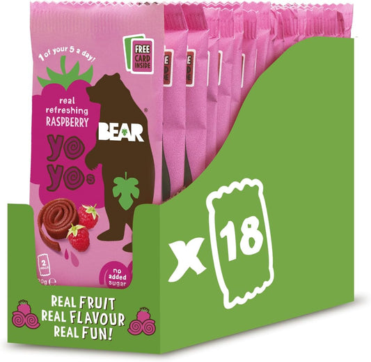 Bear Fruit Yoyos Raspberry - 20g (Box of 18)
