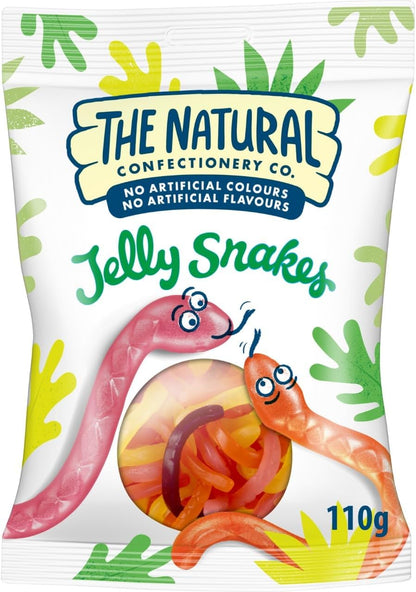 The Natural Confectionery Co. Jelly Snakes - 110g (Pack of 10)