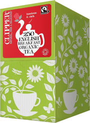 Clipper Organic Fairtrade English Breakfast Individually Wrapped Envelope Tea Bags – 250 Pack